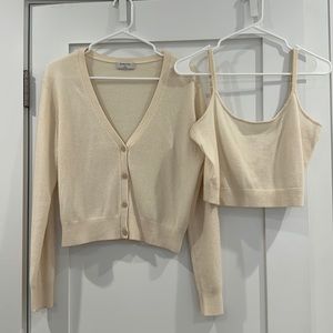 Aritzia Babaton Cream Sweater Set size M/L